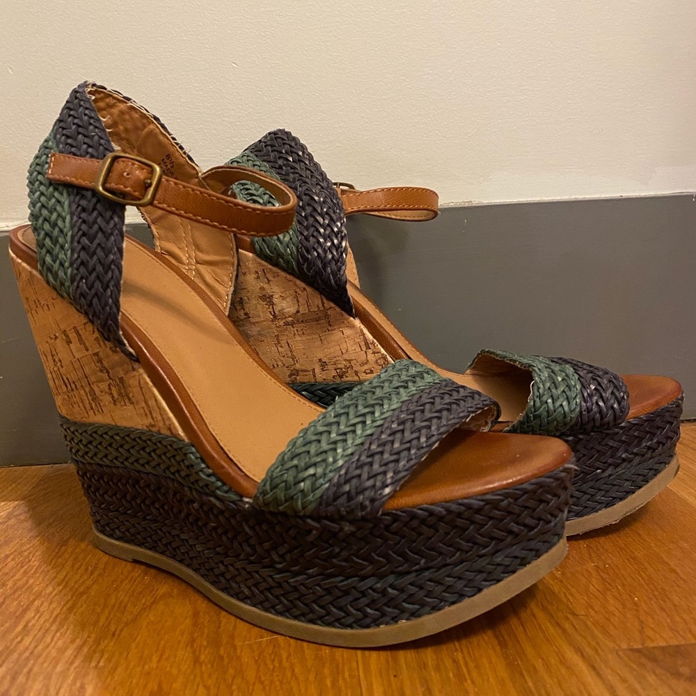 Woven Cork Wedges